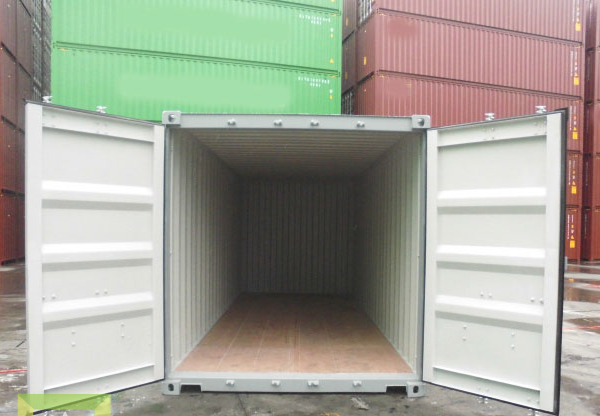 20ft-One-Trip-Shipping-Container-Sample-Photos-Grey-Container-Cargo-Doors-Open