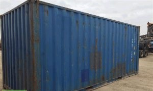 rear angle of 20 ft shipping container for sale, shipping container sample photos, cargo worthy shipping container, CWO container, shipping container for sale, used shipping container for sale, sea container for sale, sea can for sale, buy shipping container, used intermodal shipping container, CargoCube Solutions