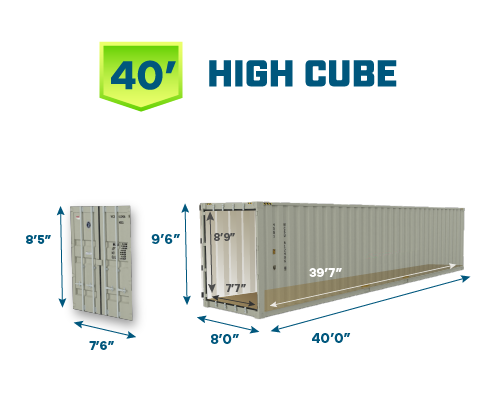 40ft high cube, 40ft high cube imperial dimensions, 40 ft high cube shipping container, used 40 foot high cube container, 40' high cube shipping container dimensions